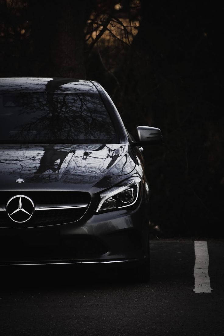 Elegant Black Mercedes-benz In Profile Wallpaper