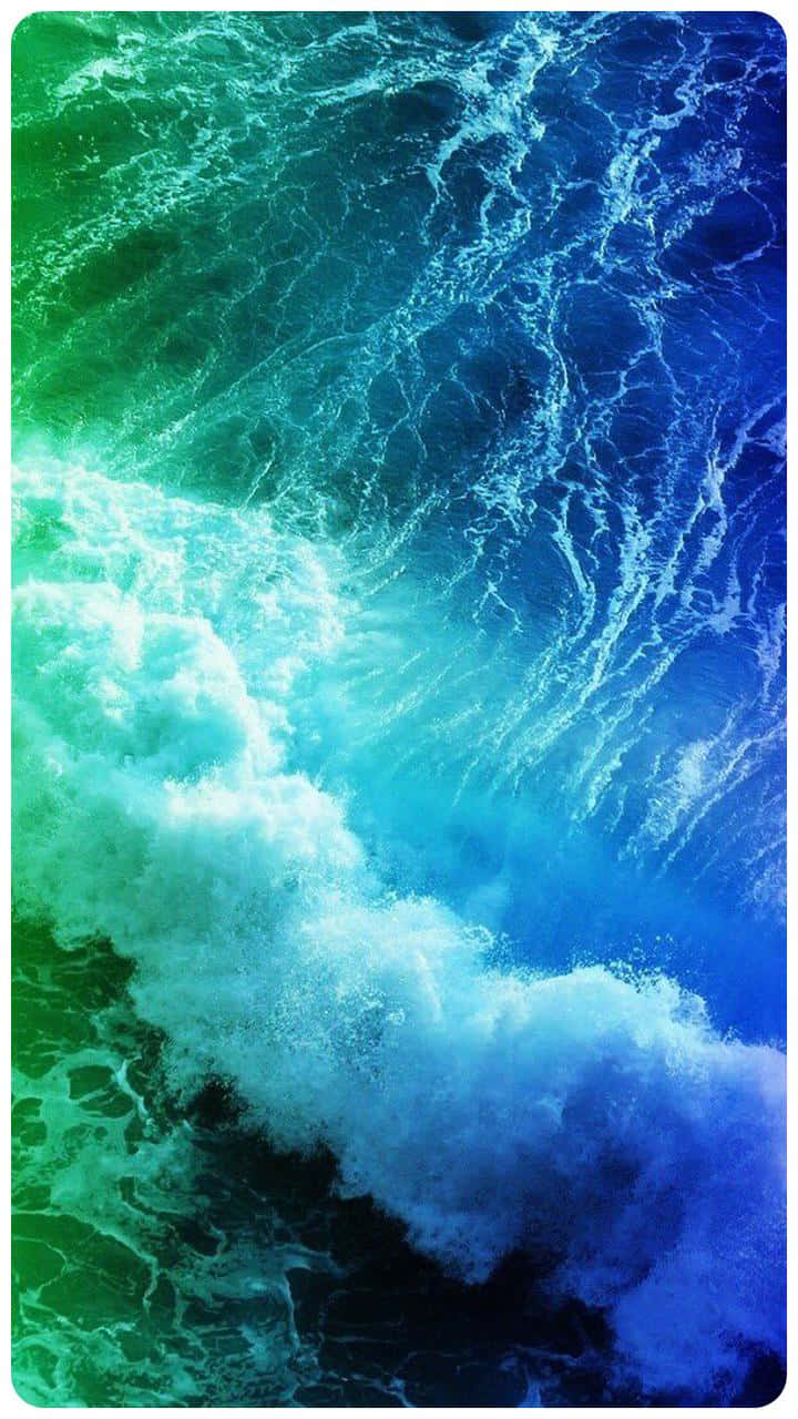Elegant Blue And Green Waves Wallpaper