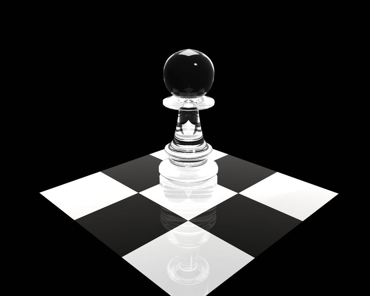 Elegant Chess Glass Pawn Wallpaper