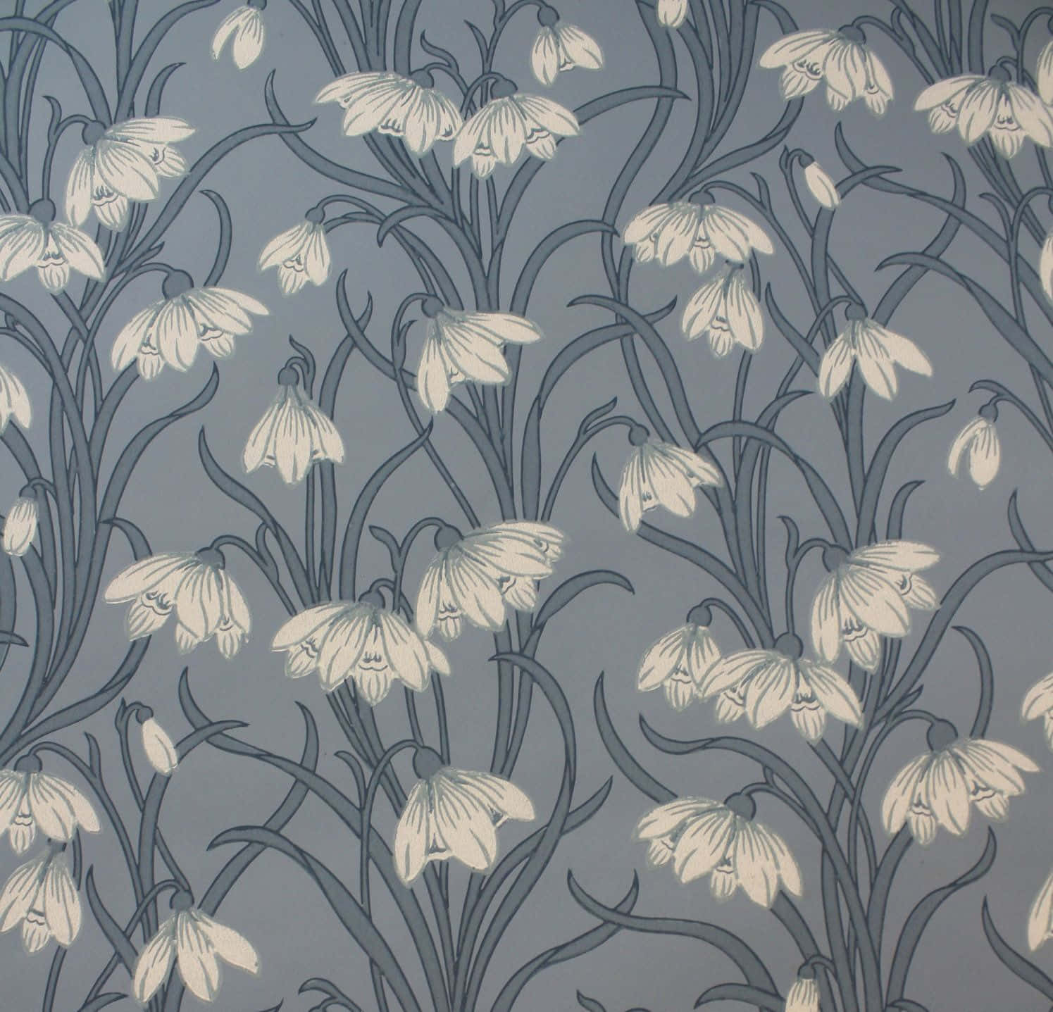 Elegant Floral Pattern1920s Wallpaper