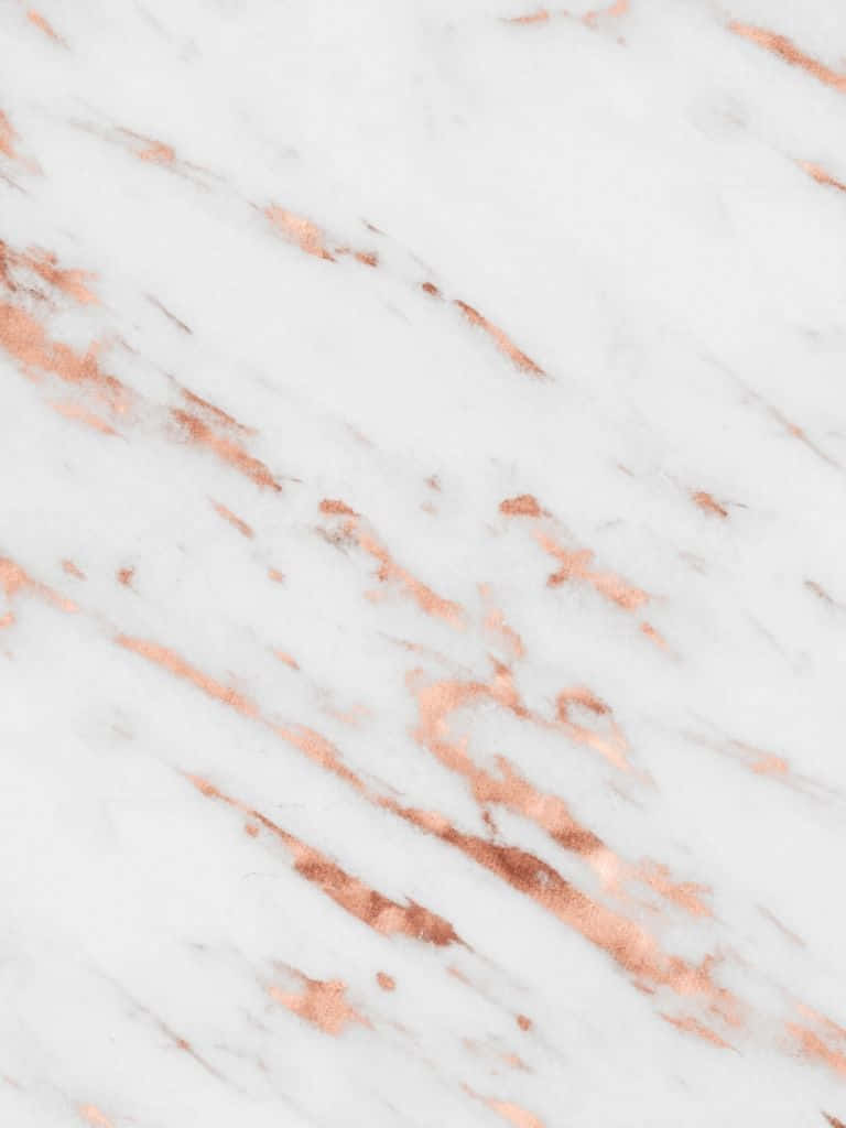 Elegant Rose Gold Black Marble Pattern Wallpaper