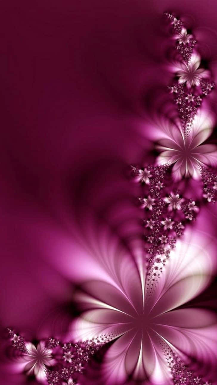 Elegant Violet Flower Graphic Art Wallpaper