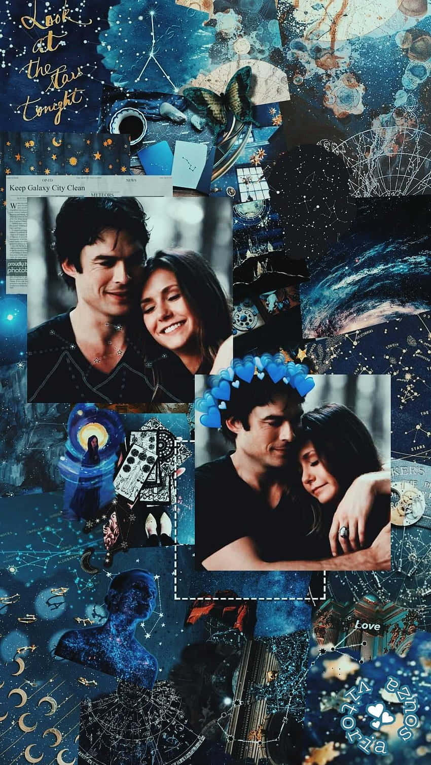 Elena And Damon The Vampire Diaries Iphone Wallpaper