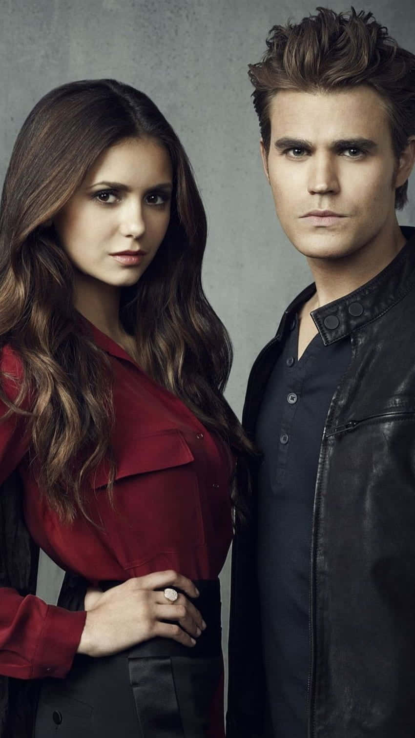 Elena And Stefan The Vampire Diaries Iphone Wallpaper