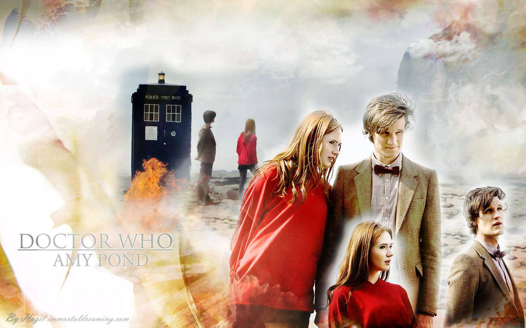 Eleventh Doctor Amy Pond Doctor Who Wallpaper