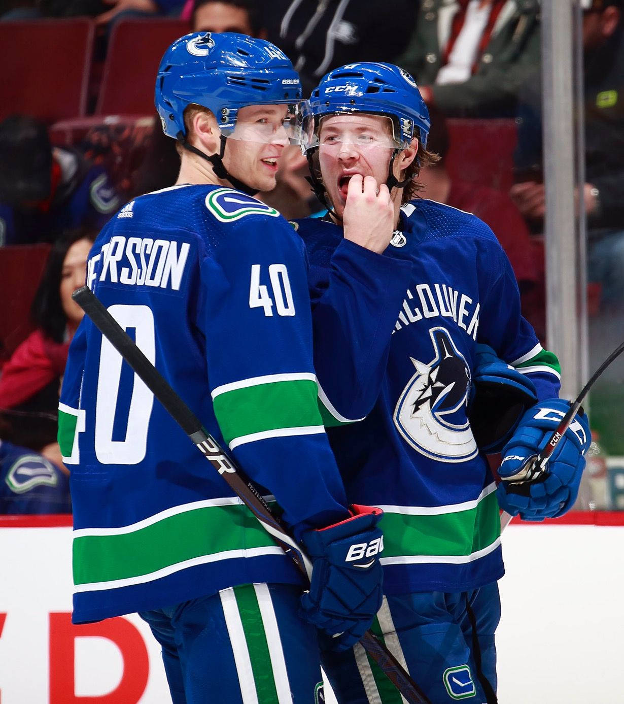 Elias Pettersson With Brock Boeser Wallpaper