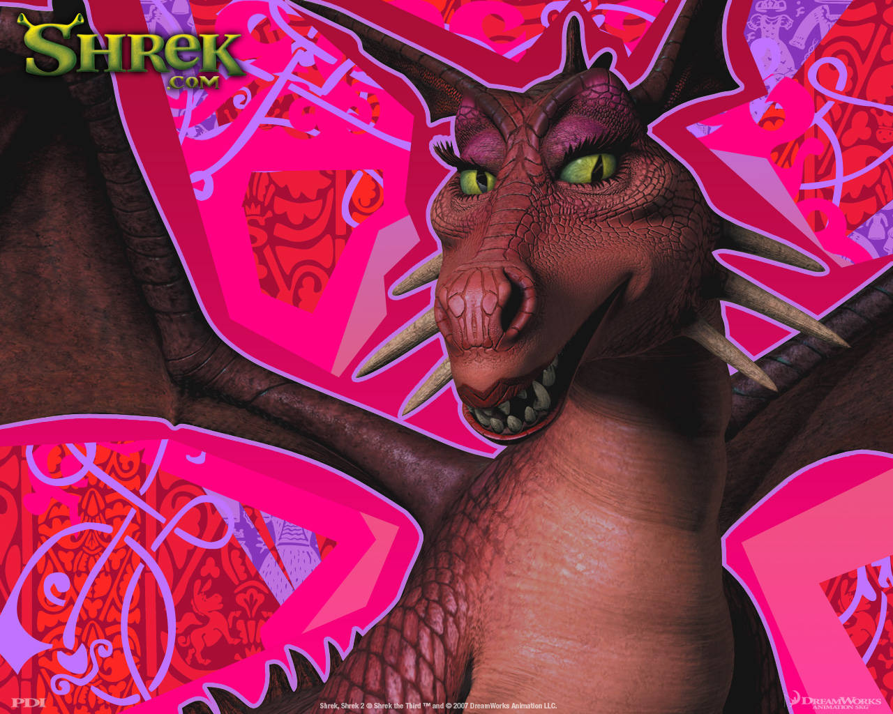 Elizabeth The Dragoness From Shrek The Third Wallpaper