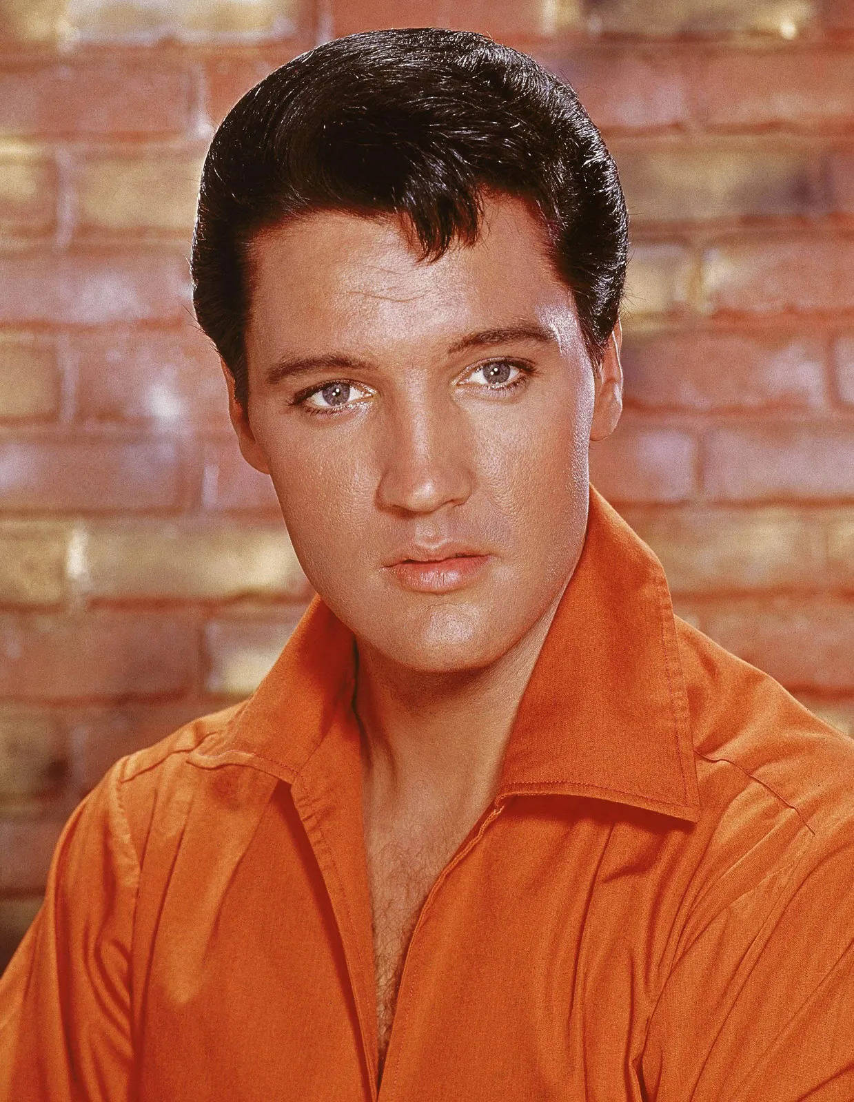 Elvis Presley In Orange Wallpaper