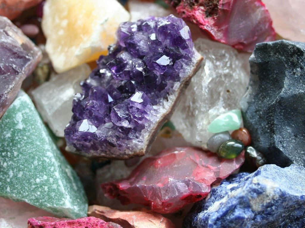 Embrace Gentleness And Healing With The Beauty Of Crystals Wallpaper
