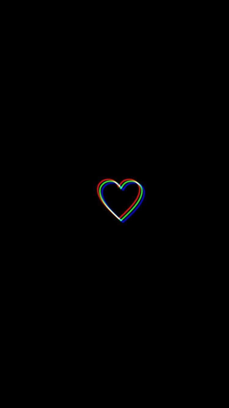 Embrace The Darkness - Black Heart Iphone Wallpaper Wallpaper