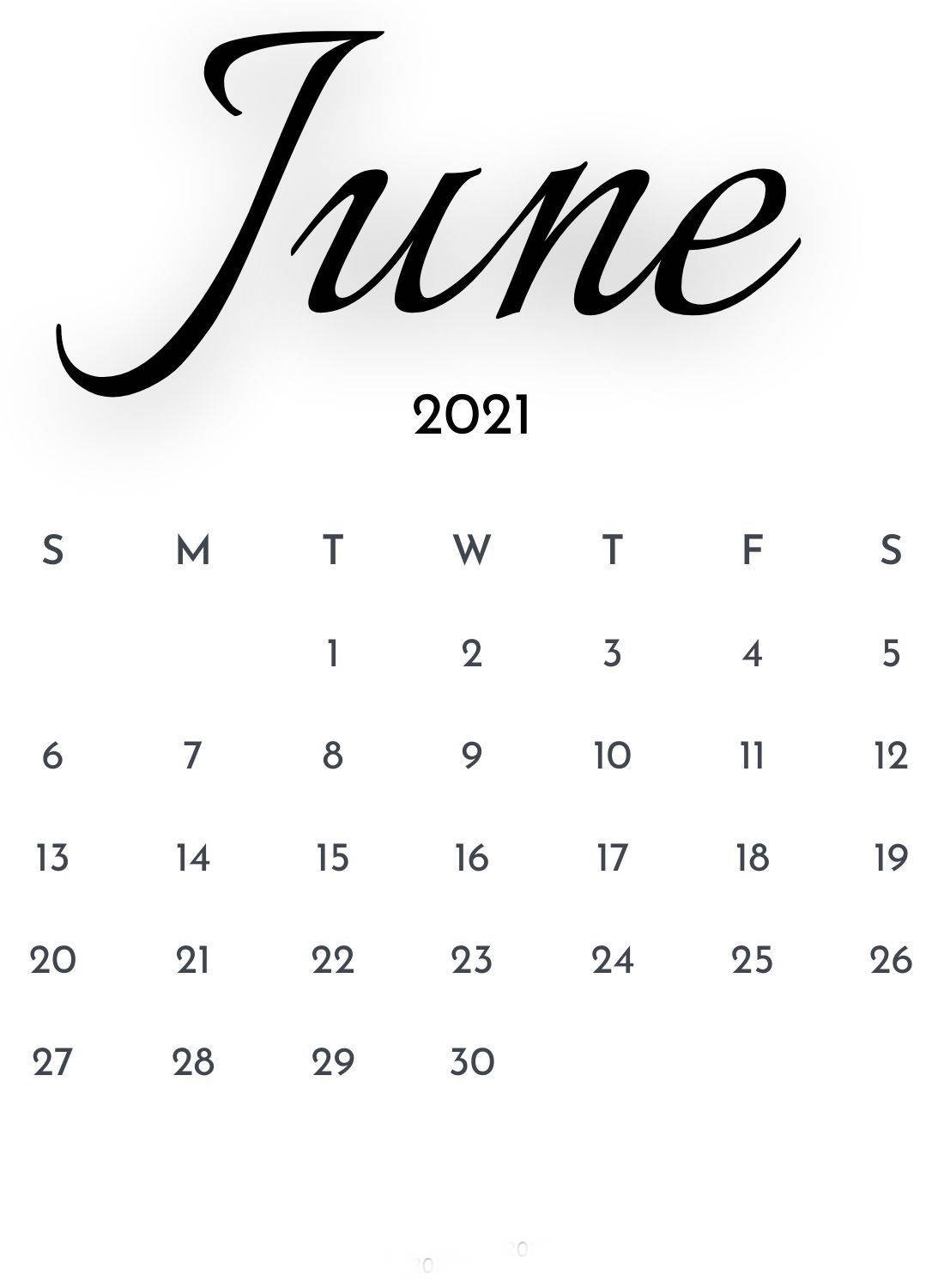 Embrace The Midyear Milestone - June 2021 Calendar Wallpaper