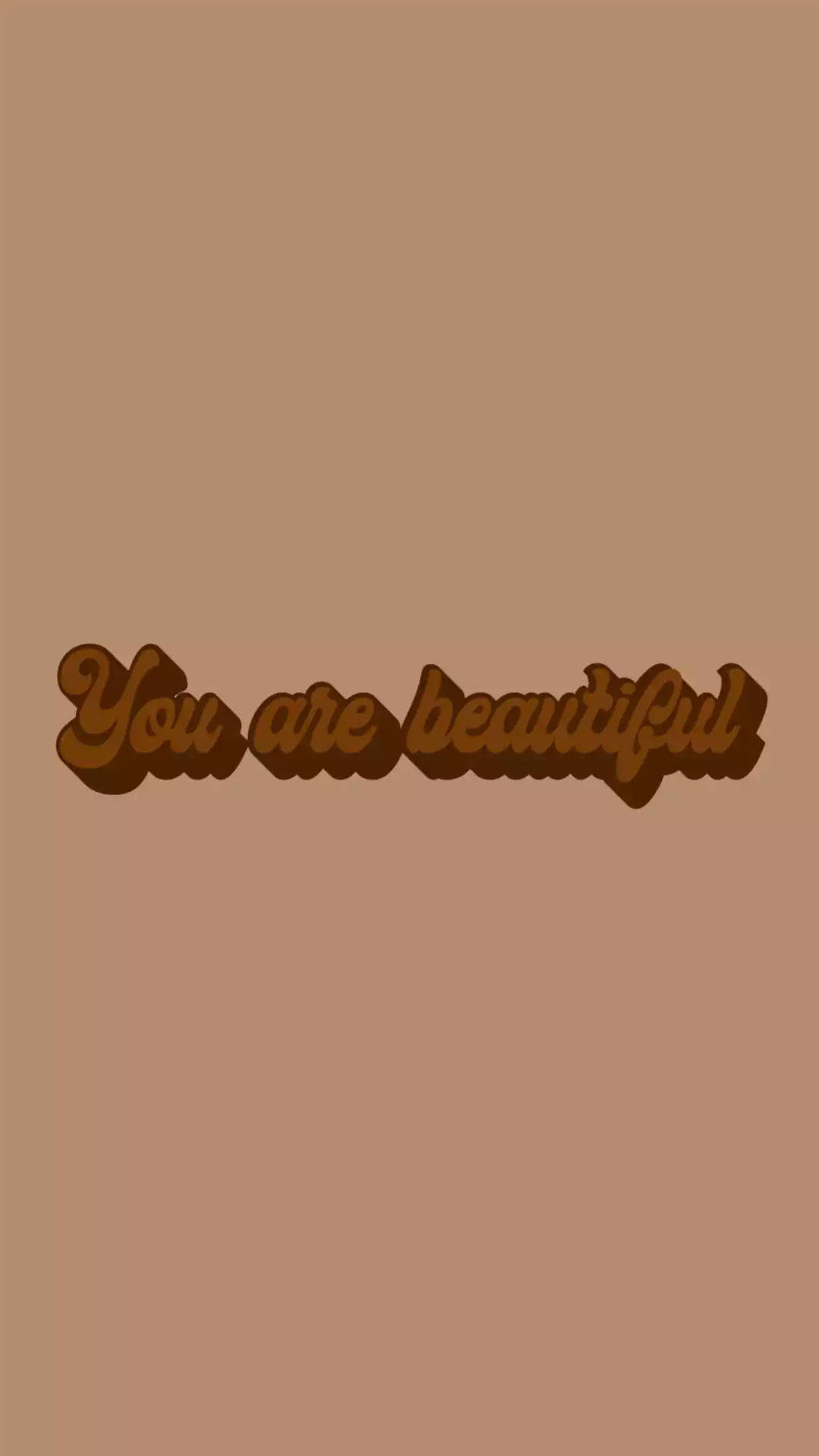 Download free Embrace Your Beauty In Beige Brown Aesthetic Wallpaper 