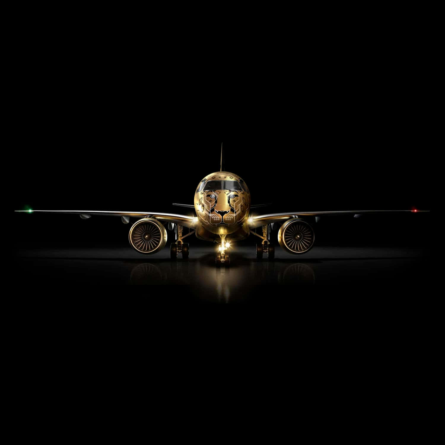 Embraer E175-e2 Small Airplane Tiger Design Wallpaper