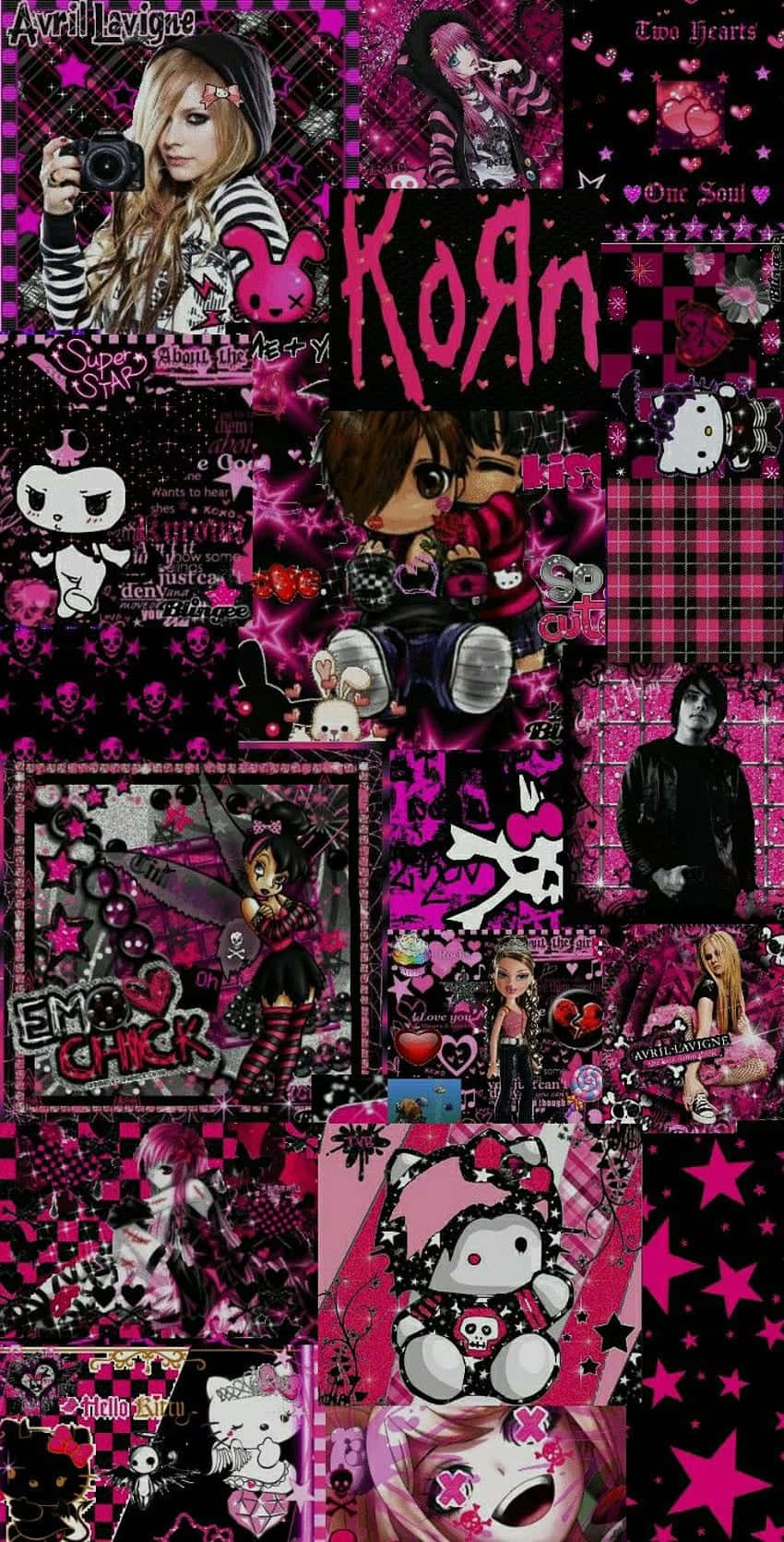 Emo Hello Kitty Gets Feisty Wallpaper