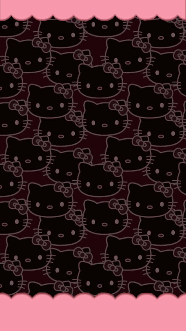 Emo Hello Kitty Minimalist Pink Wallpaper