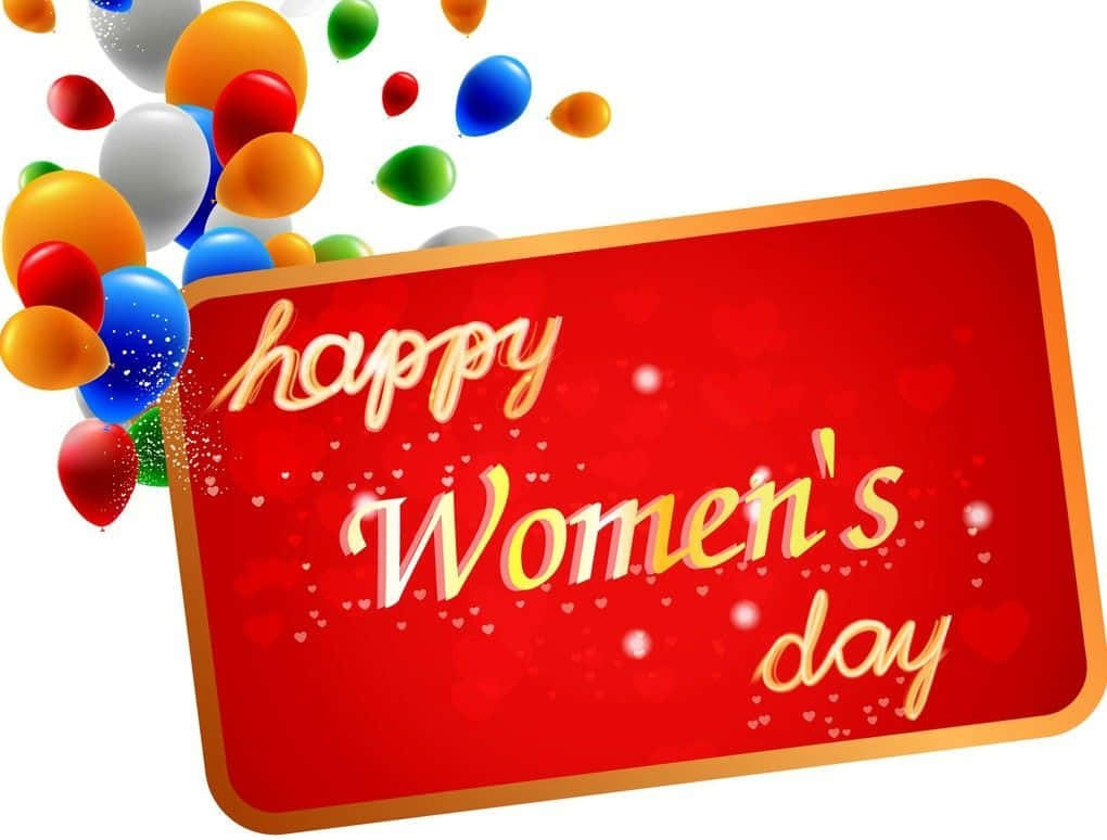 Empowering Golden Happy Women's Day Image Wallpaper