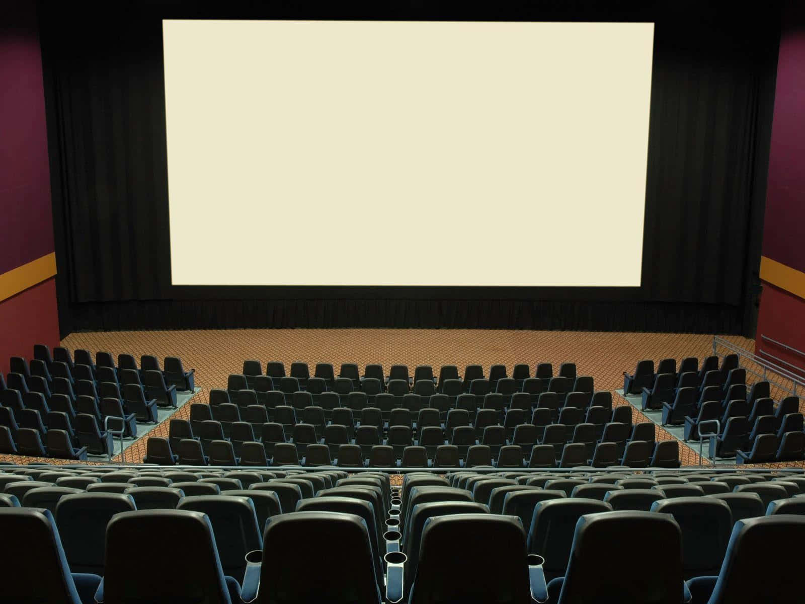 Empty Movie Theater Interior Wallpaper