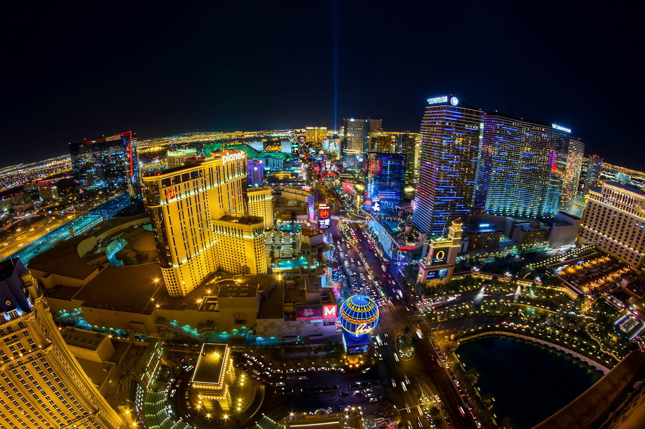 Empty Sky Above Las Vegas Night Wallpaper