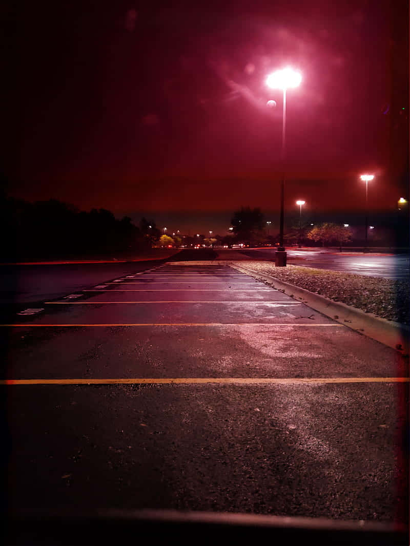 Empty Street Automobile Parking Lot Wallpaper