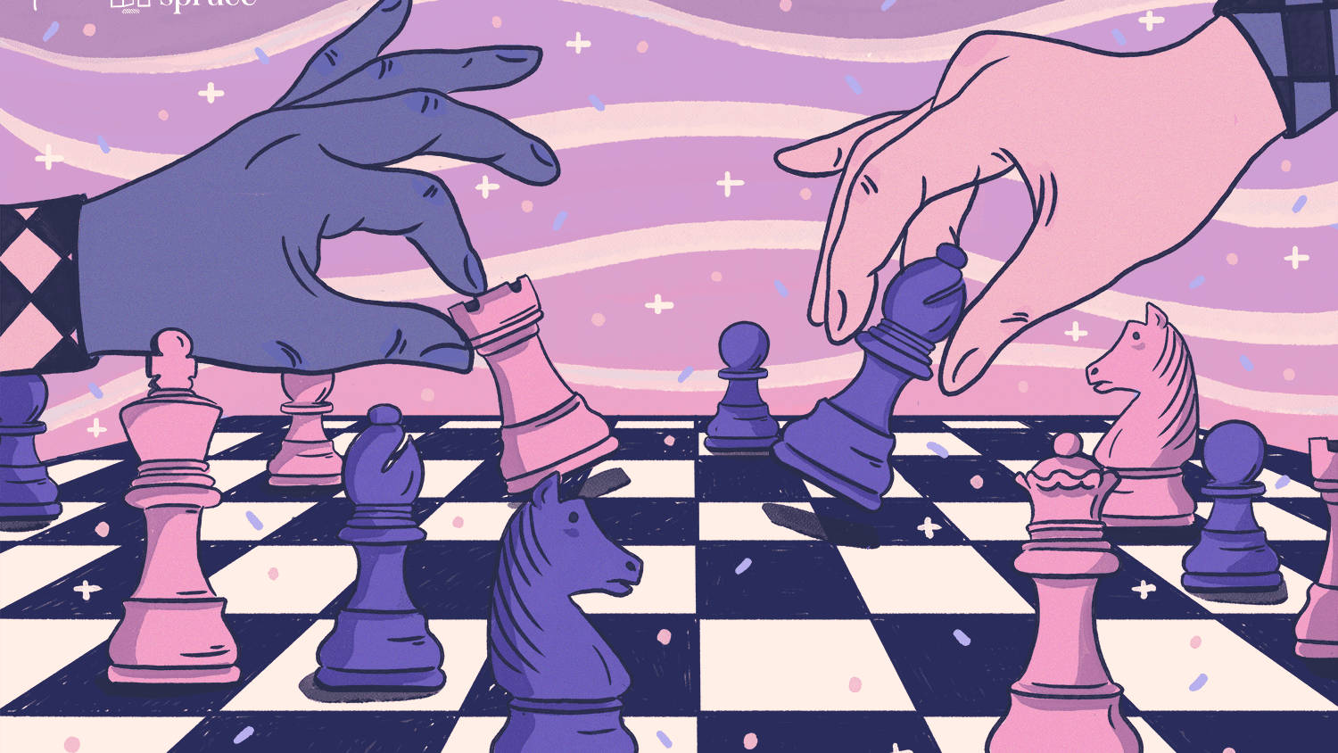 Enchanting Lilac Pink Aesthetic Chess Wallpaper