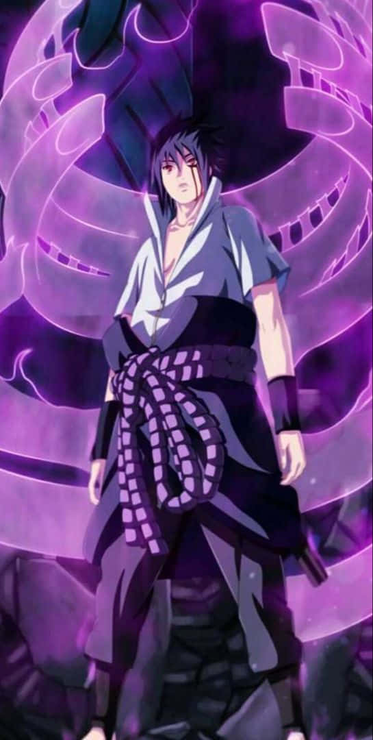 Encountering A Powerful Purple Sasuke Wallpaper