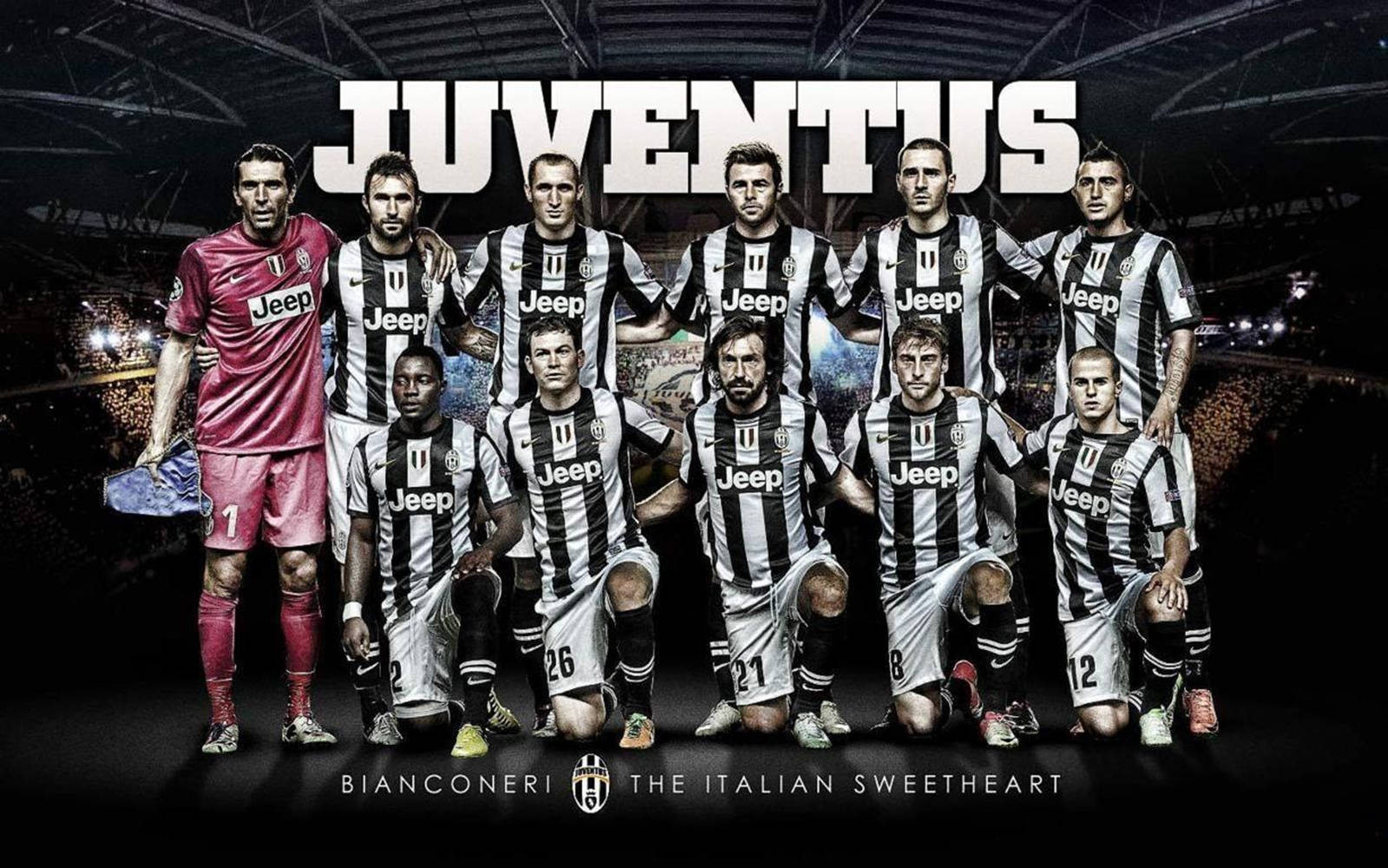 Energized Juventus Team Ready For Action Wallpaper