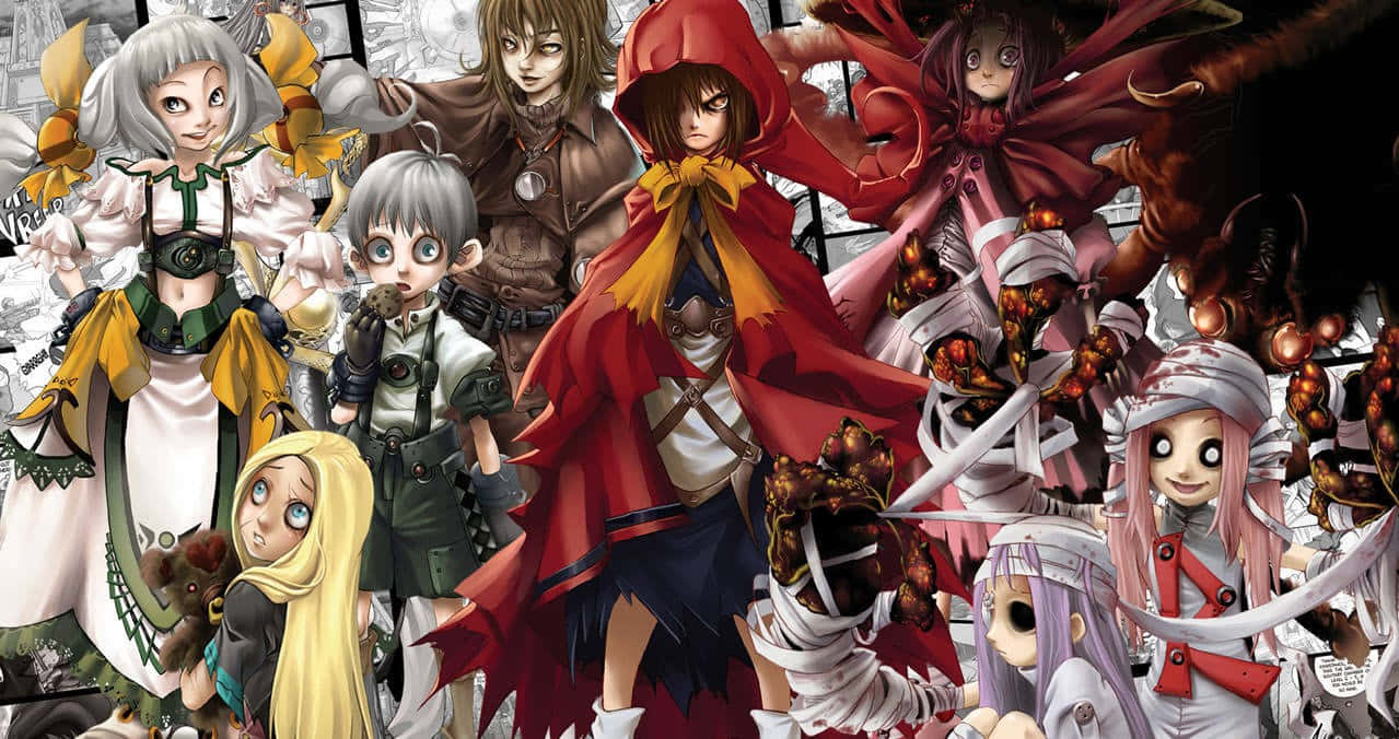 Engaging Characters From Grim Tales Anime Series Wallpaper