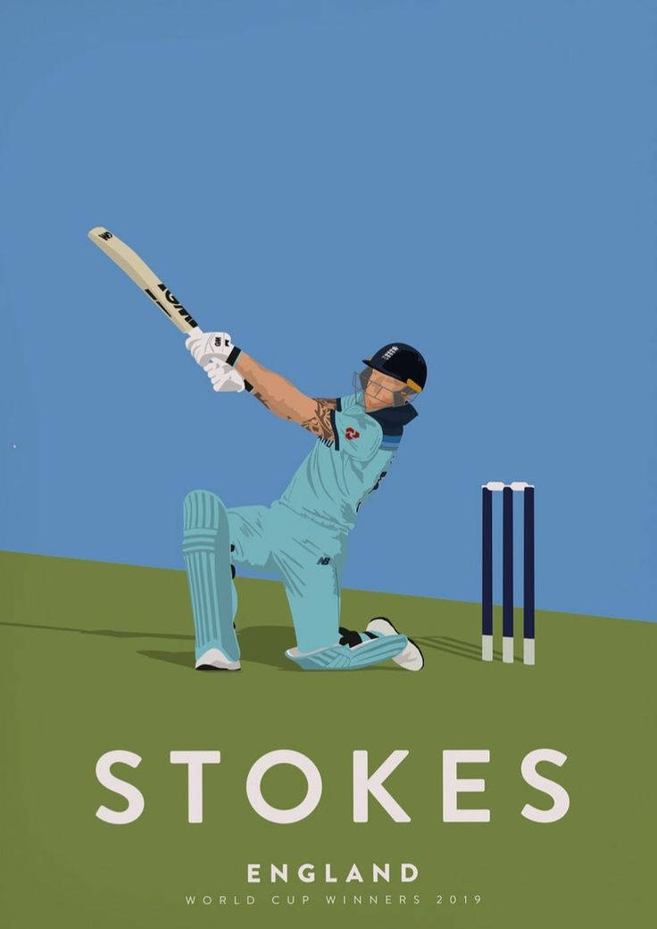 England Cricket Stokes Batting Wallpaper