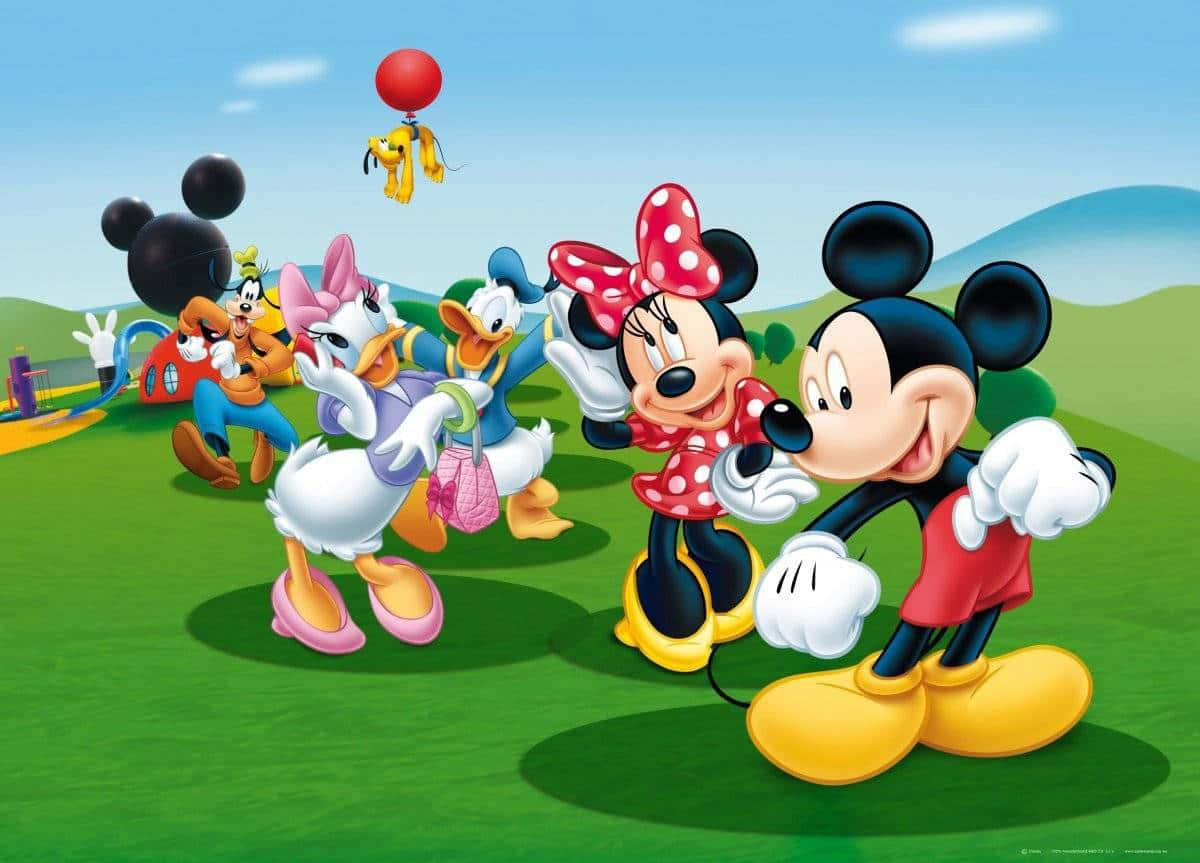 Enjoy A Fun-filled Day At Mickey Mouse Home Wallpaper