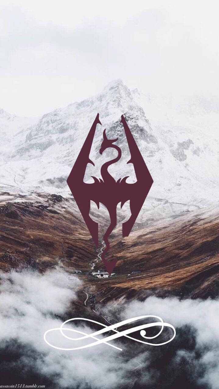 Enjoy Gaming On The Go With The Skyrim Phone Wallpaper