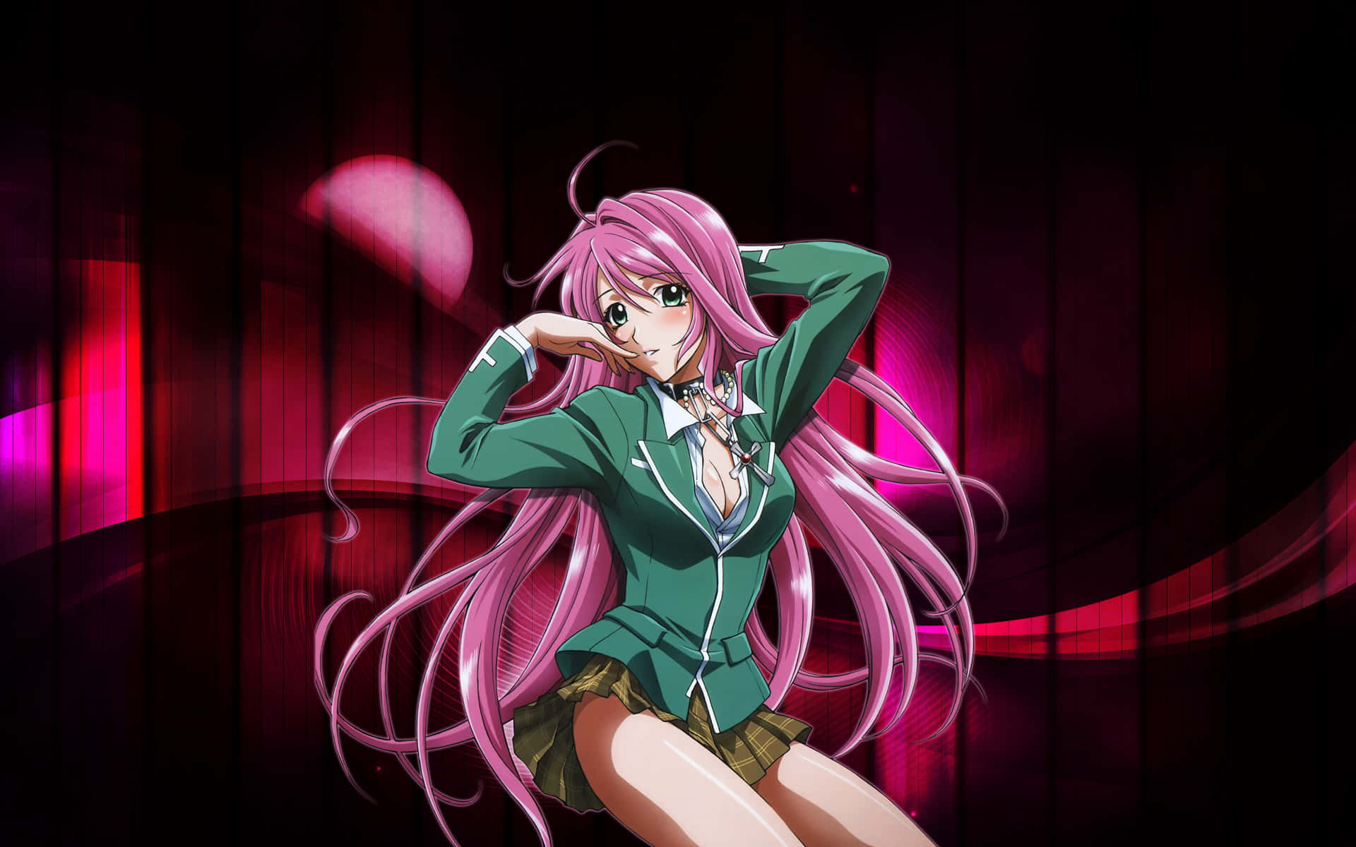 Download free Enjoy The Adventures Of Tsukune And Moka In Rosario Vampire  Wallpaper - MrWallpaper.com