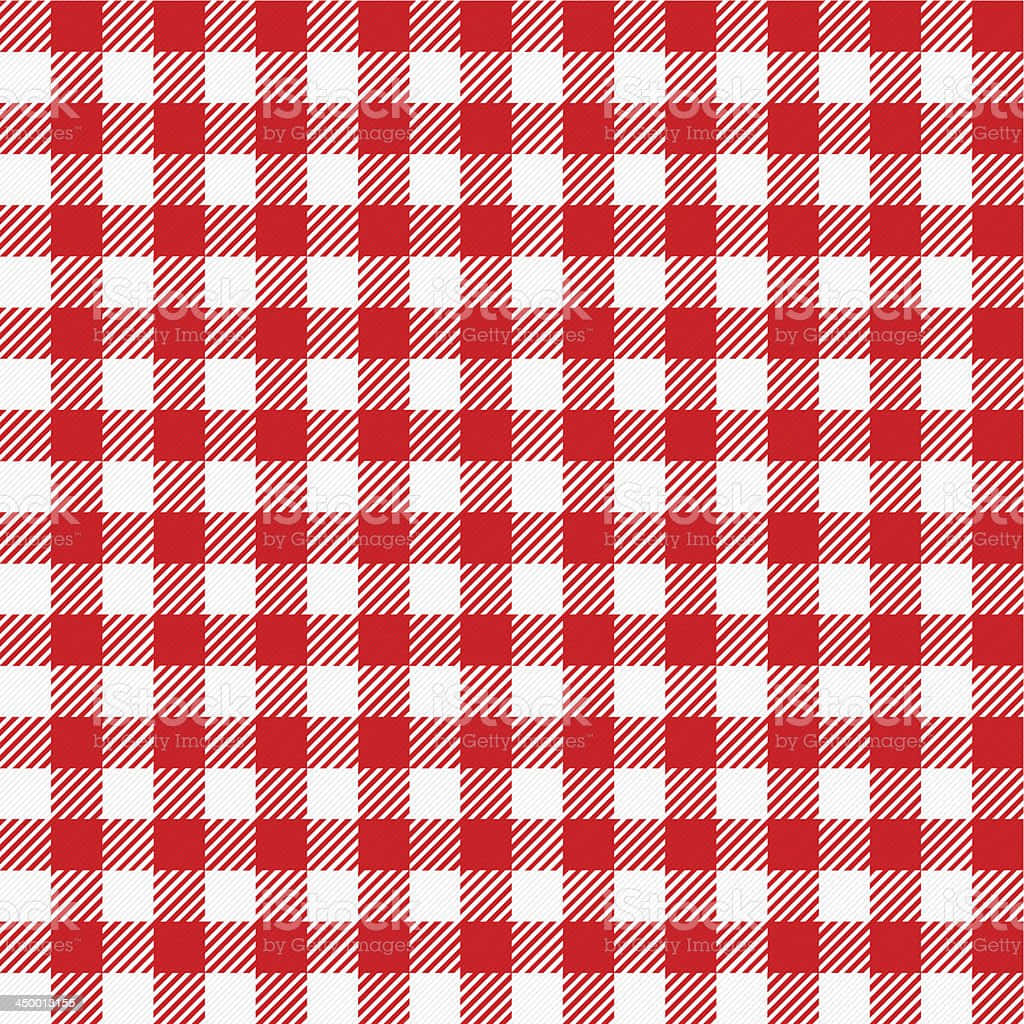 Enjoy The Classic Style Of A Red Checkered Tablecloth Wallpaper