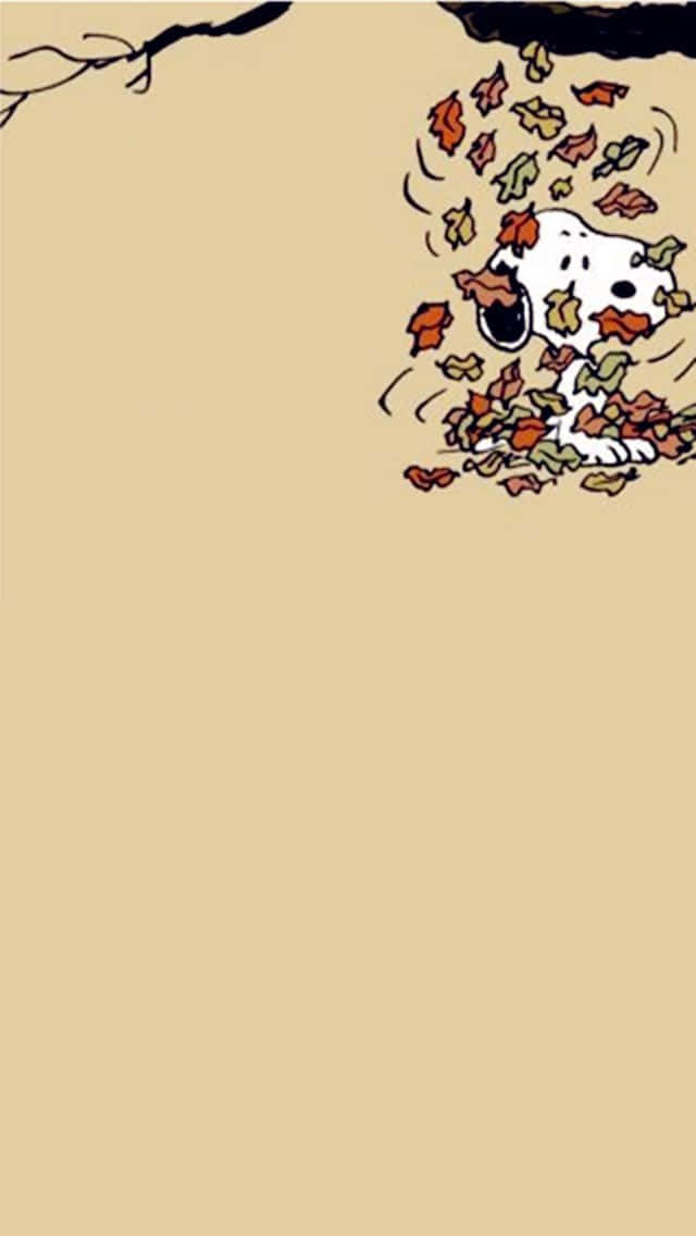 Enjoy The Colours Of Fall With Snoopy Wallpaper