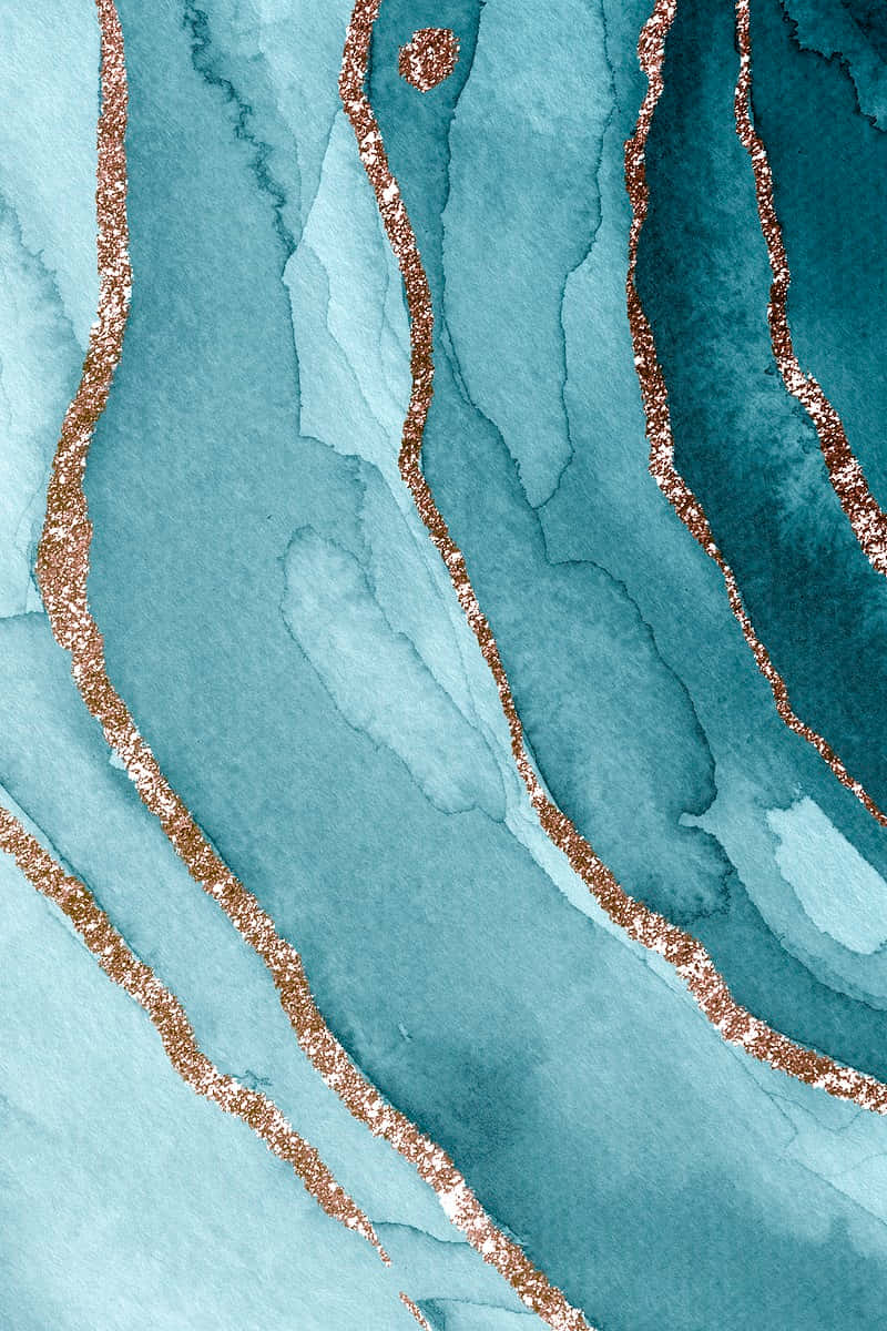 Enjoy The Elegant Beauty Of Teal Marble Wallpaper