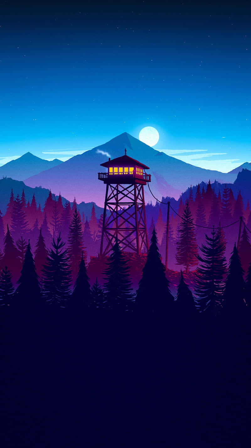 Enjoy The Peaceful Beauty Of A Simple Winter Night. Wallpaper