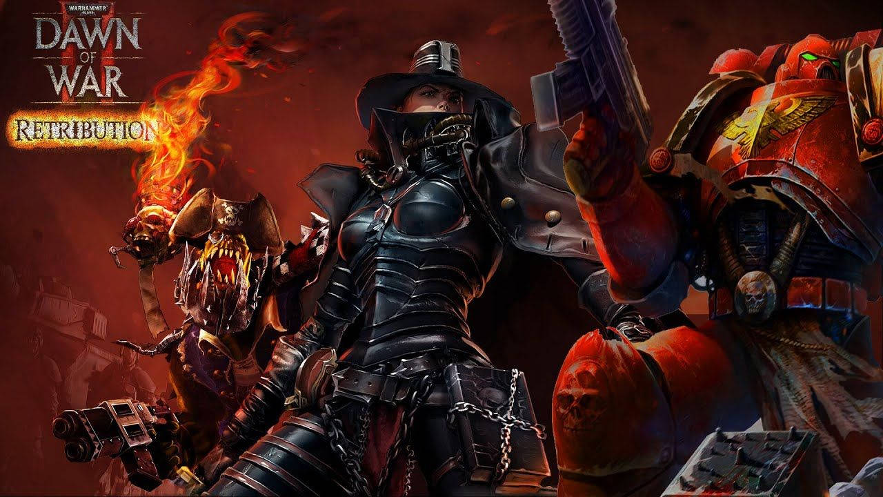 Epic Battle Showdown In Warhammer 40000: Dawn Of War Wallpaper