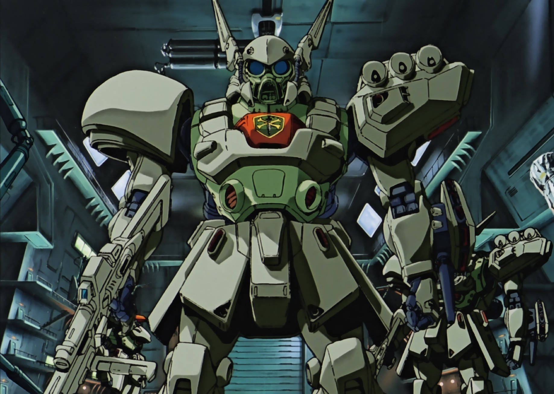 Epic Duel In Space - Mobile Suit Gundam Enemies Wallpaper
