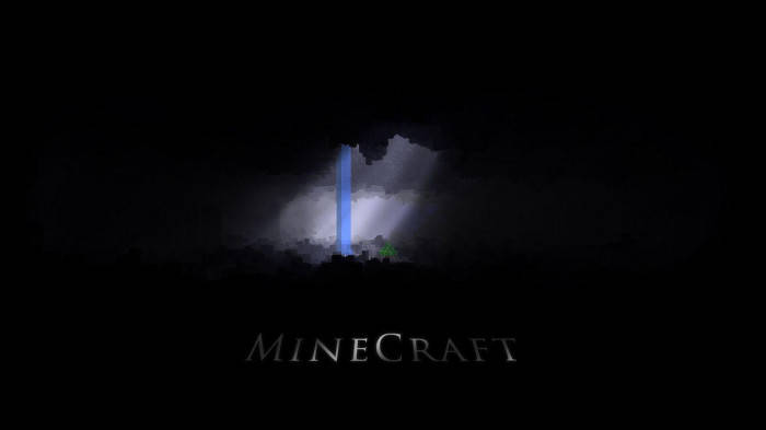 Epic Minecraft Cave And Waterfall Wallpaper
