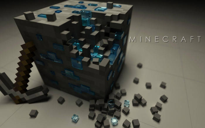 Epic Minecraft Diamond Block Wallpaper