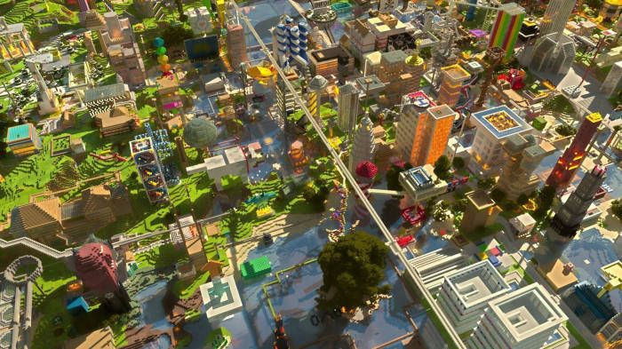 Epic Minecraft Modern City Wallpaper