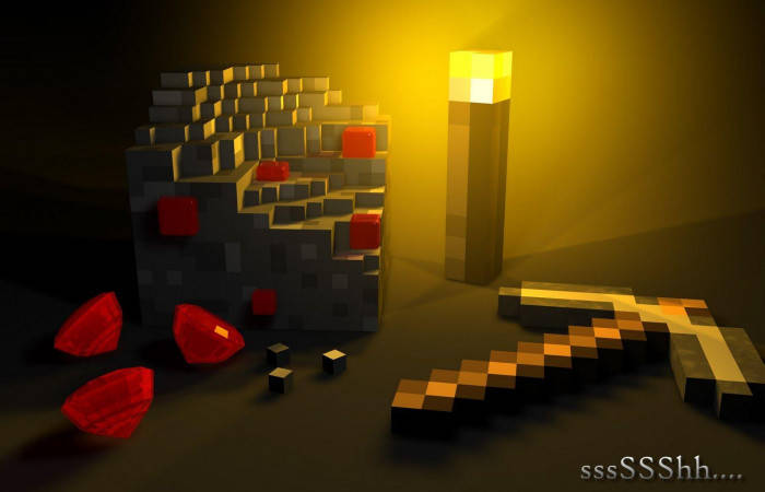 Epic Minecraft Redstone Block Wallpaper