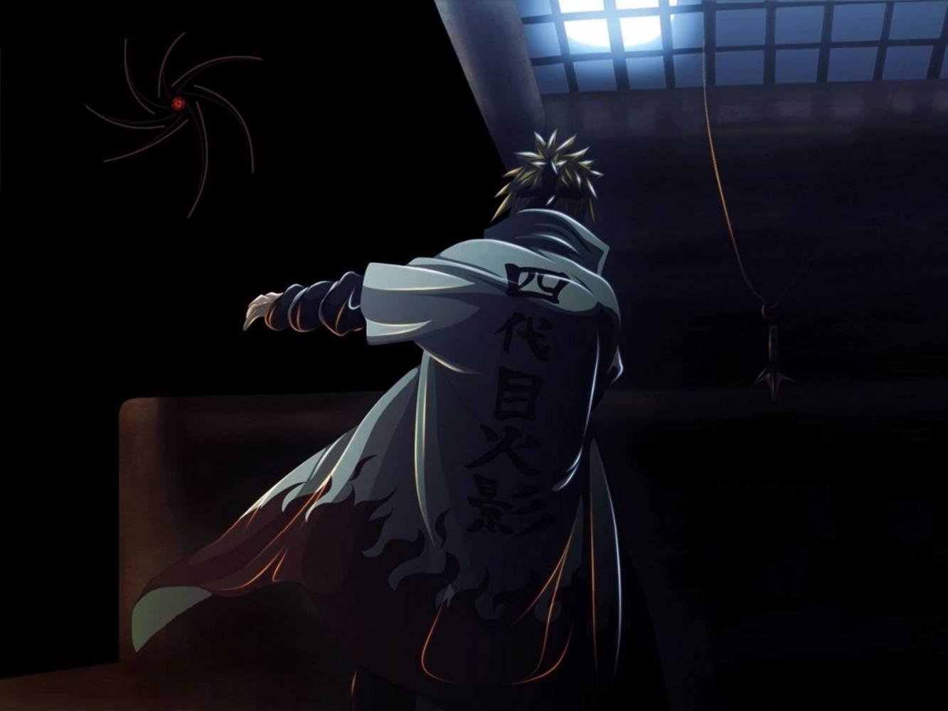 Epic Showdown Between The Fourth Hokage Minato Namikaze And Obito With His Mask; A Pivotal Point In Naruto Wallpaper