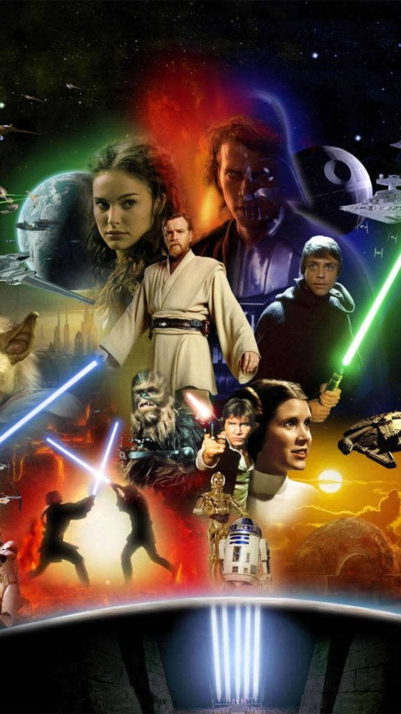 Epic Star Wars Character Collage Poster Wallpaper
