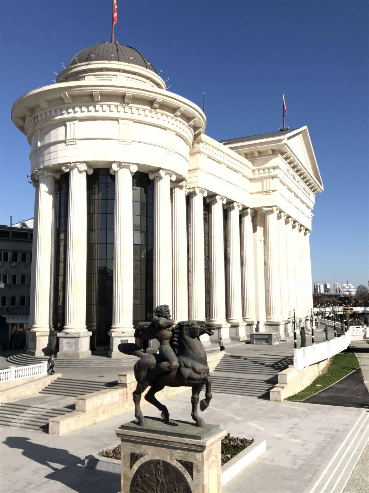 Equestrian Statue In North Macedonia Wallpaper