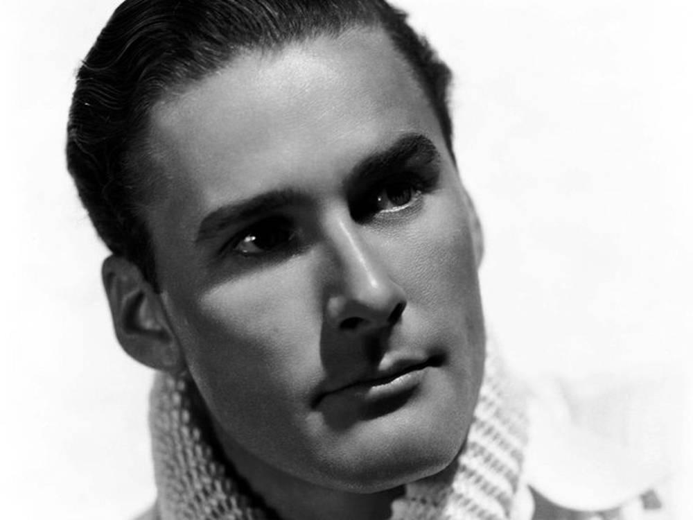 Errol Flynn Black And White In Sweater Wallpaper