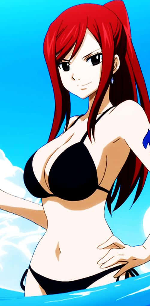 Erza Scarlet - The Strongest Female Mage Of The Fairy Tail Guild Wallpaper