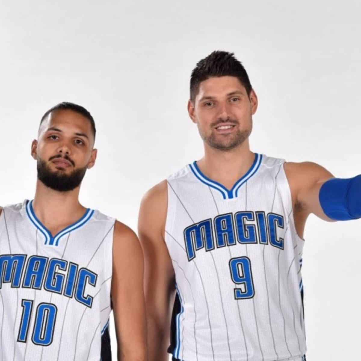 Evan Fournier And Nikola Vucevic Orlando Magic Wallpaper