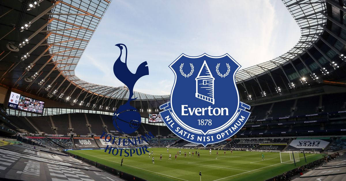 Everton And Tottenham Hotspurs Fc Logos Wallpaper