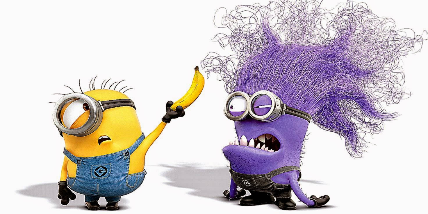 Evil Minion And Banana Offering Wallpaper