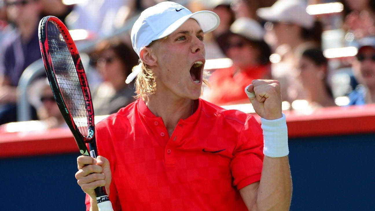 Excitement And Passion - Denis Shapovalov In Action Wallpaper
